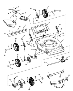 Deck Assembly Diagram and Parts List for 7800510-BTPV22675E 2009 Briggs and Stratton Lawn Mower